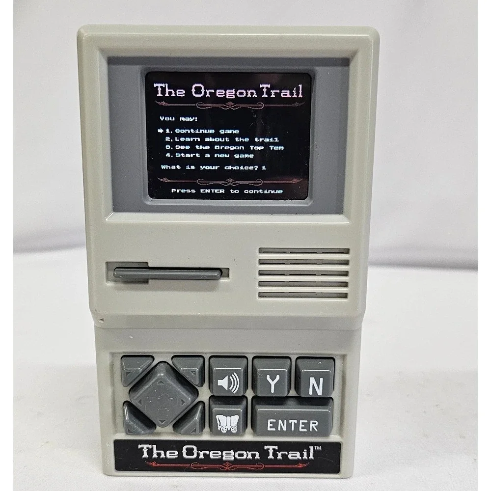 The Oregon Trail Handheld Electronic Game Basic Fun 09597 Retro Desktop Toy